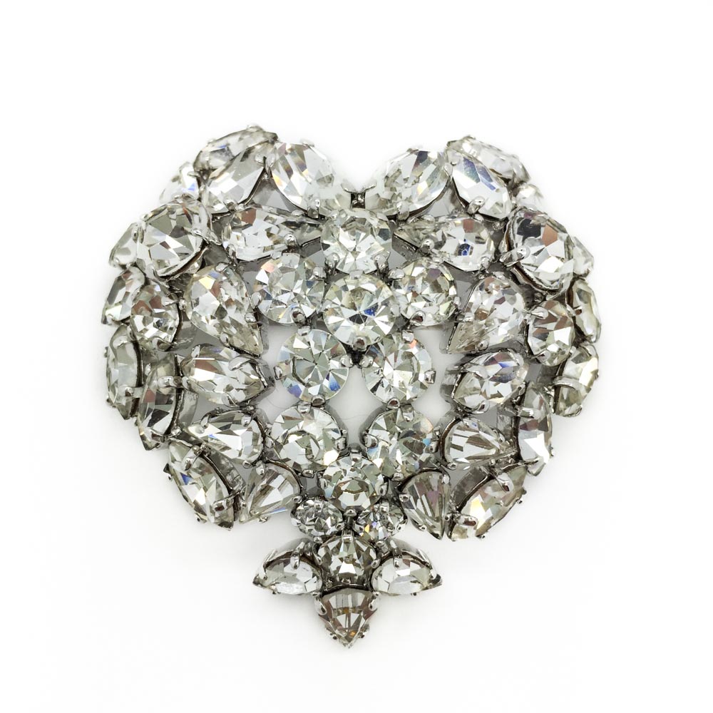 Vintage Christian Dior Crystal Heart