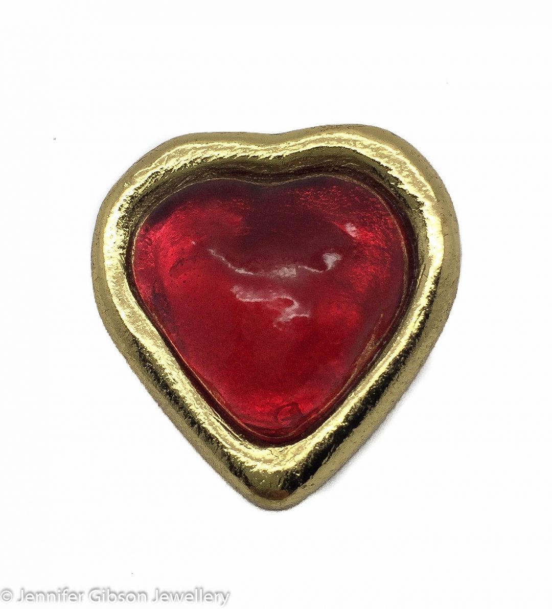 Vintage YSL Heart Brooch