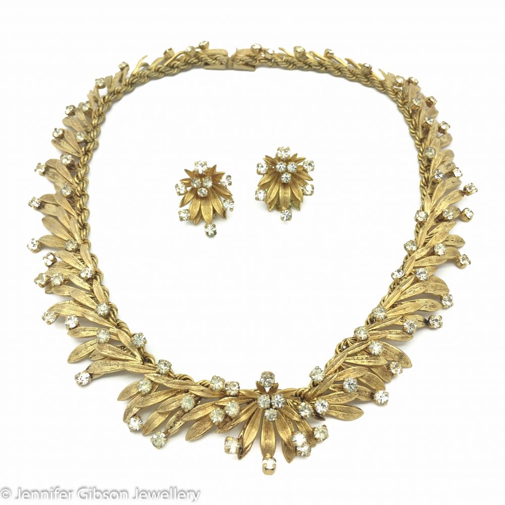 Vintage DIOR Necklace Earrings 1966