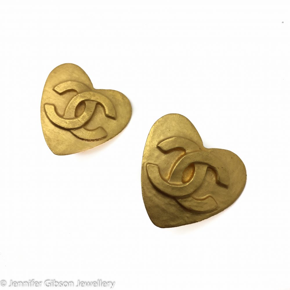 Chanel Earrings Vintage Hearts 1995 | vintage Costume Jewellery