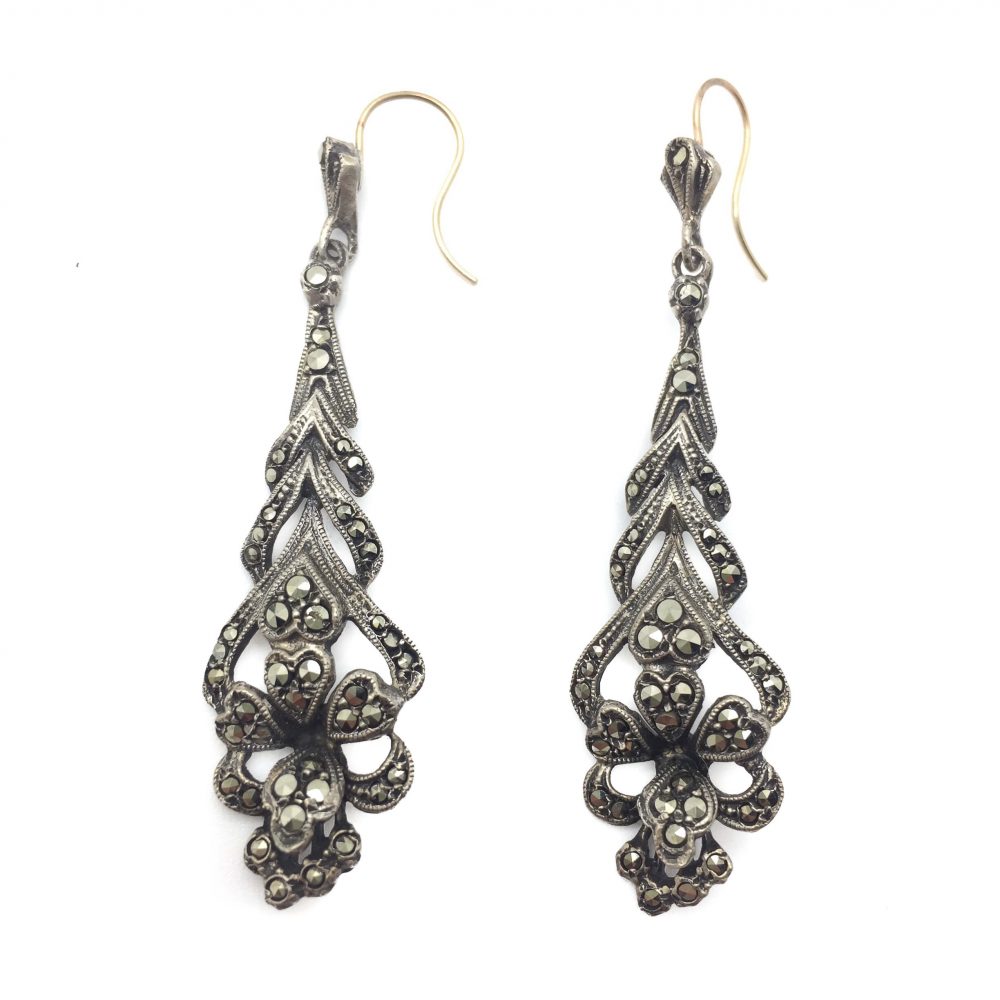 1920s Silver and Marcasite Earrings