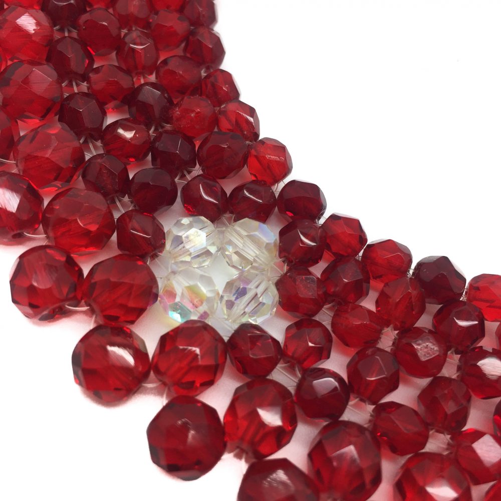 Red 1950s Crystal Collar Vintage