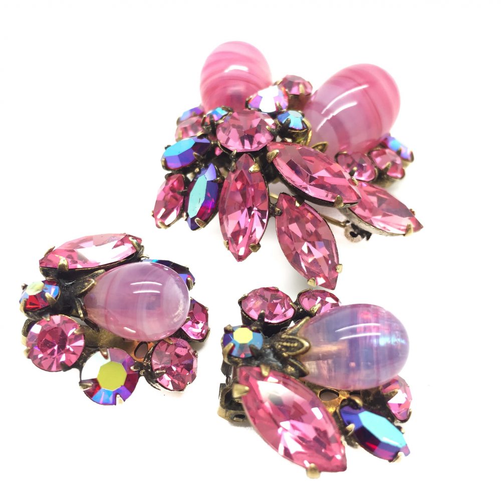 Regency Set Brooch Earrings 1950s Vintage Costume Jewellery