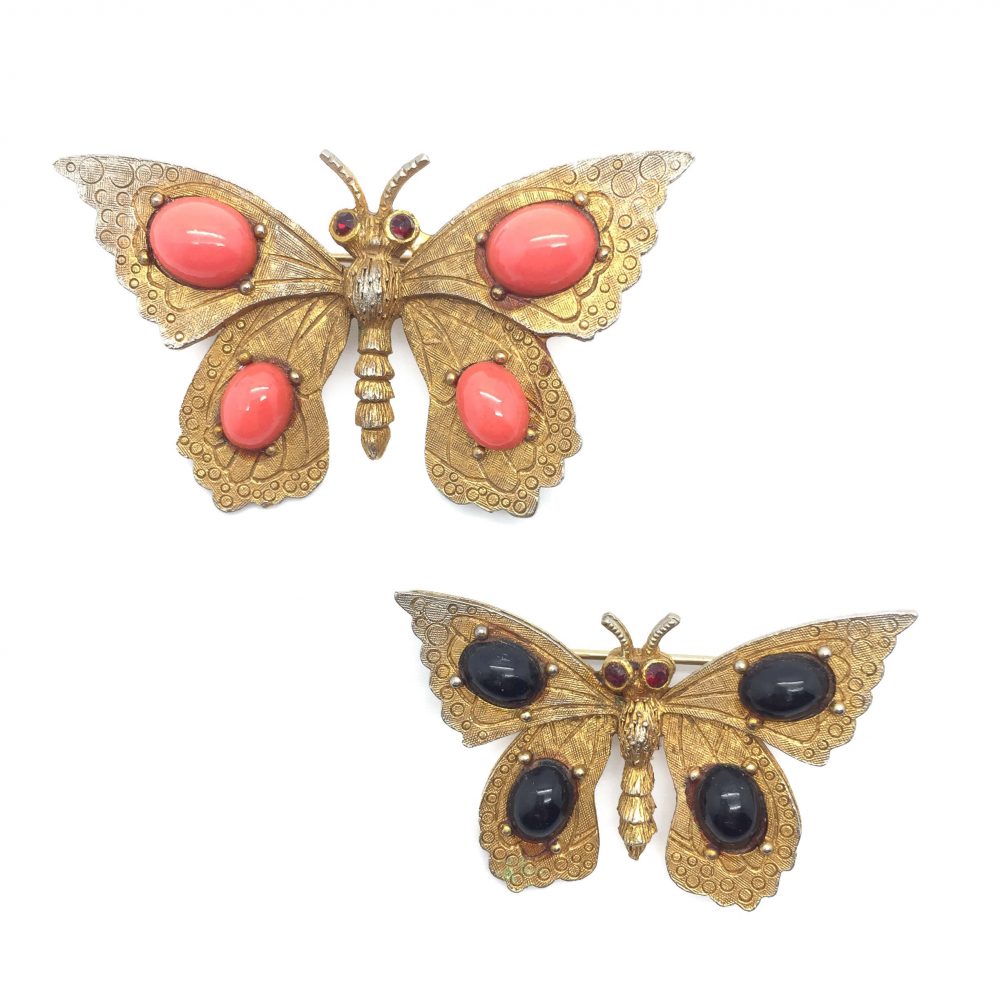 Vintage Butterfly Brooch Costume Jewellery