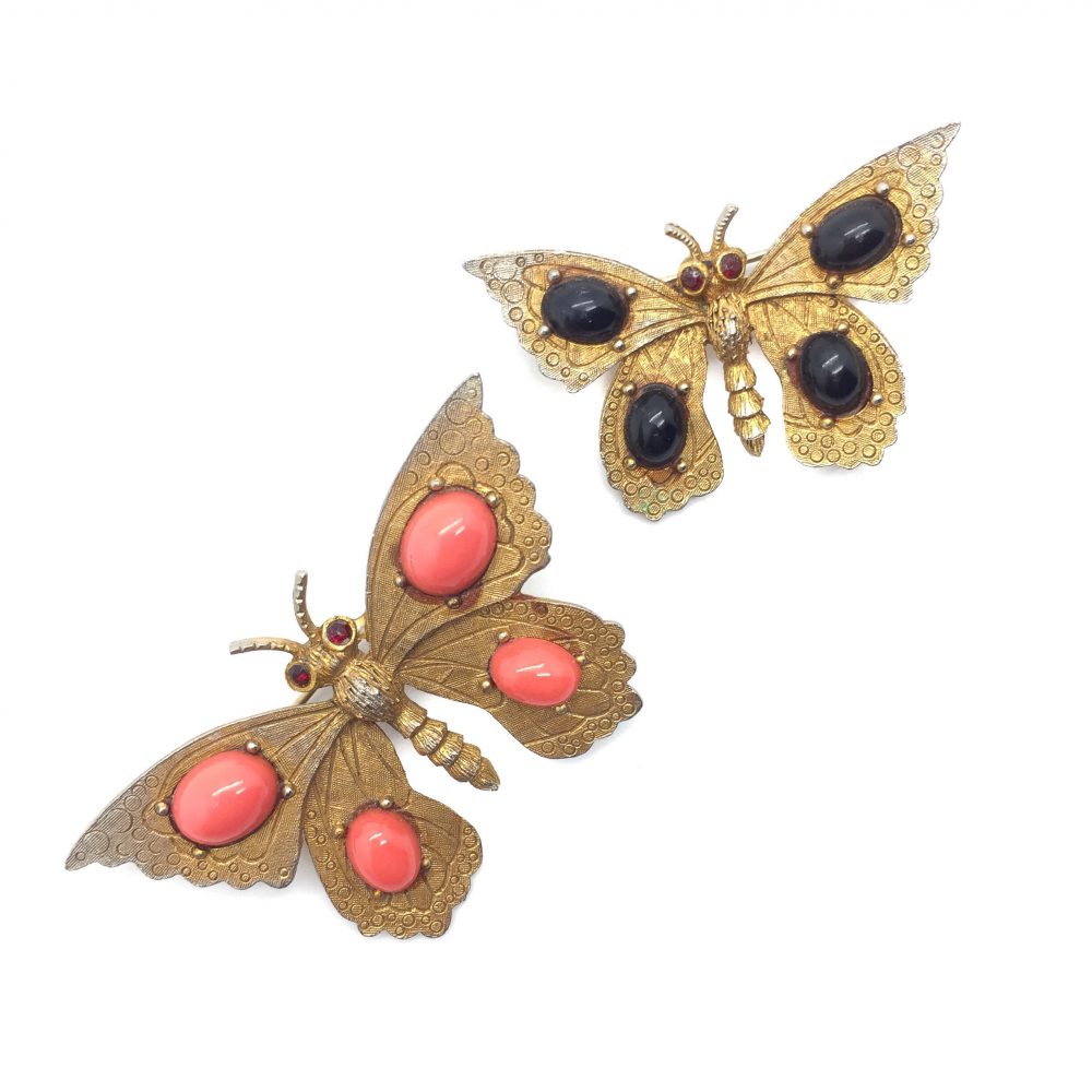Vintage Butterfly Brooch Costume Jewellery