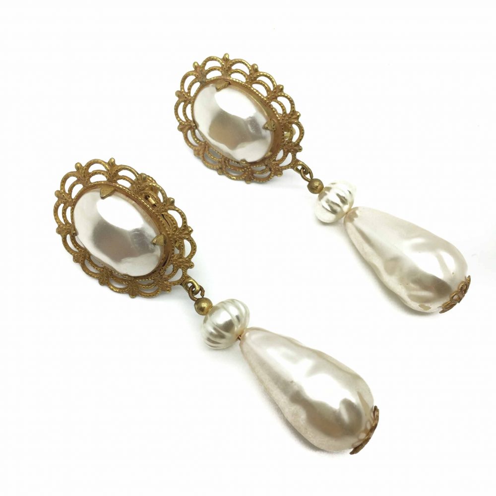 Miriam Haskell Vintage Earrings Costume Jewellery Vintage Earrings