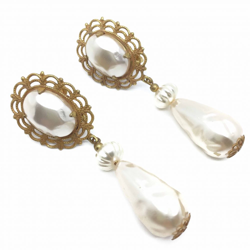 Miriam Haskell Vintage Earrings Costume Jewellery Vintage Earrings