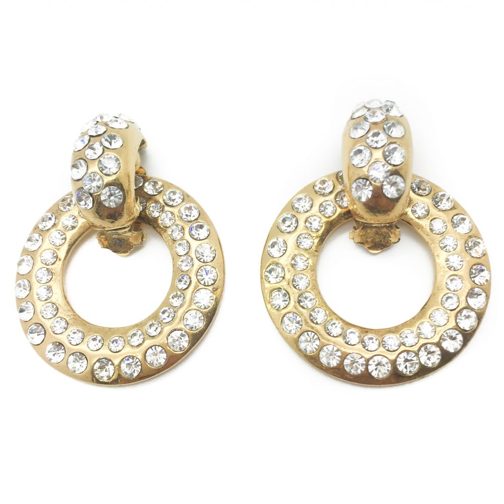 Vintage Chanel Earrings Costume Jewellery Hoops