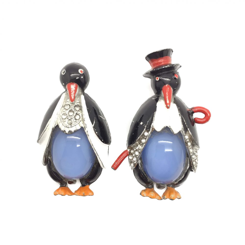 Vintage Penguin 1930s Coro VIntage Costume Jewellery Vintage Brooch