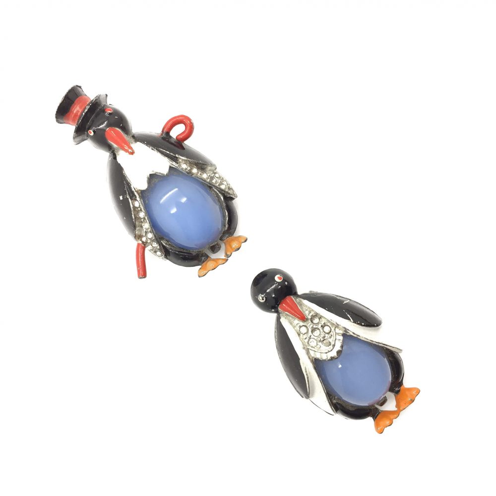 Vintage Penguin 1930s Coro VIntage Costume Jewellery Vintage Brooch