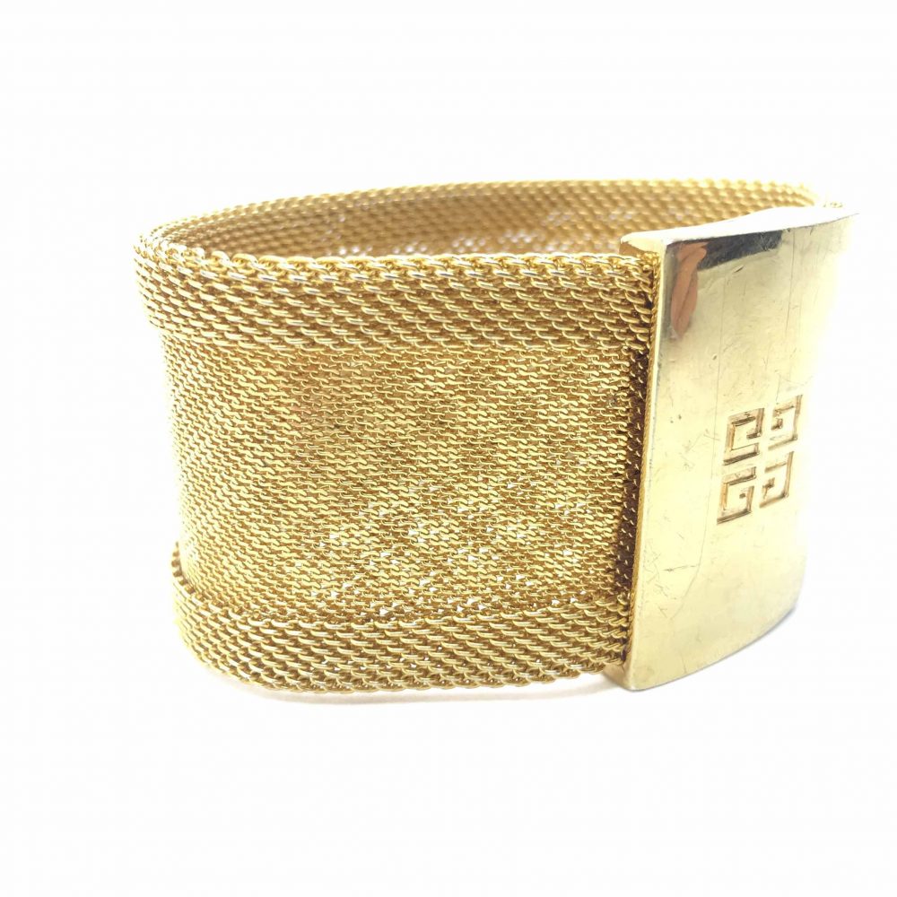 Vintage Givenchy 4G Logo Cuff Gold Jennifer Gibson Jewellery