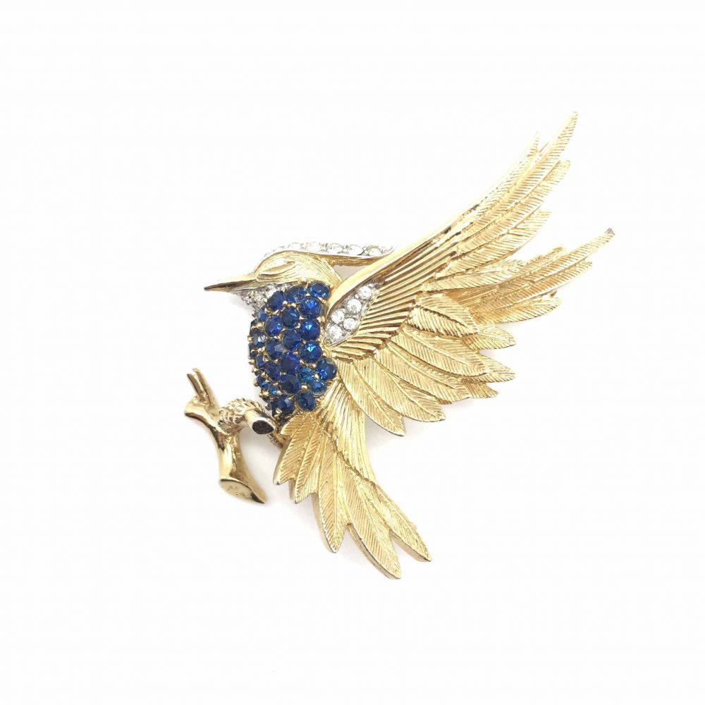 Boucher Bird Brooch Vintage Costume Jewellery Vintage Jewellery Designer Jewellery Vintage for sale Buying Vintage Jewellery Jennifer Gibson Jewellery