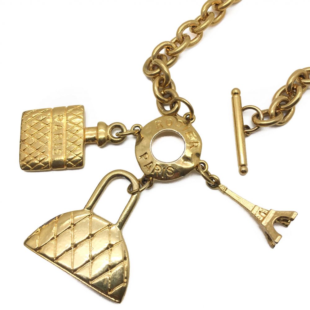 Rodier Paris, Vintage Jewelry, Vintage Jewellery, Vintage Necklace, Charm Necklace, Statement Vintage Necklace, French Jewellery