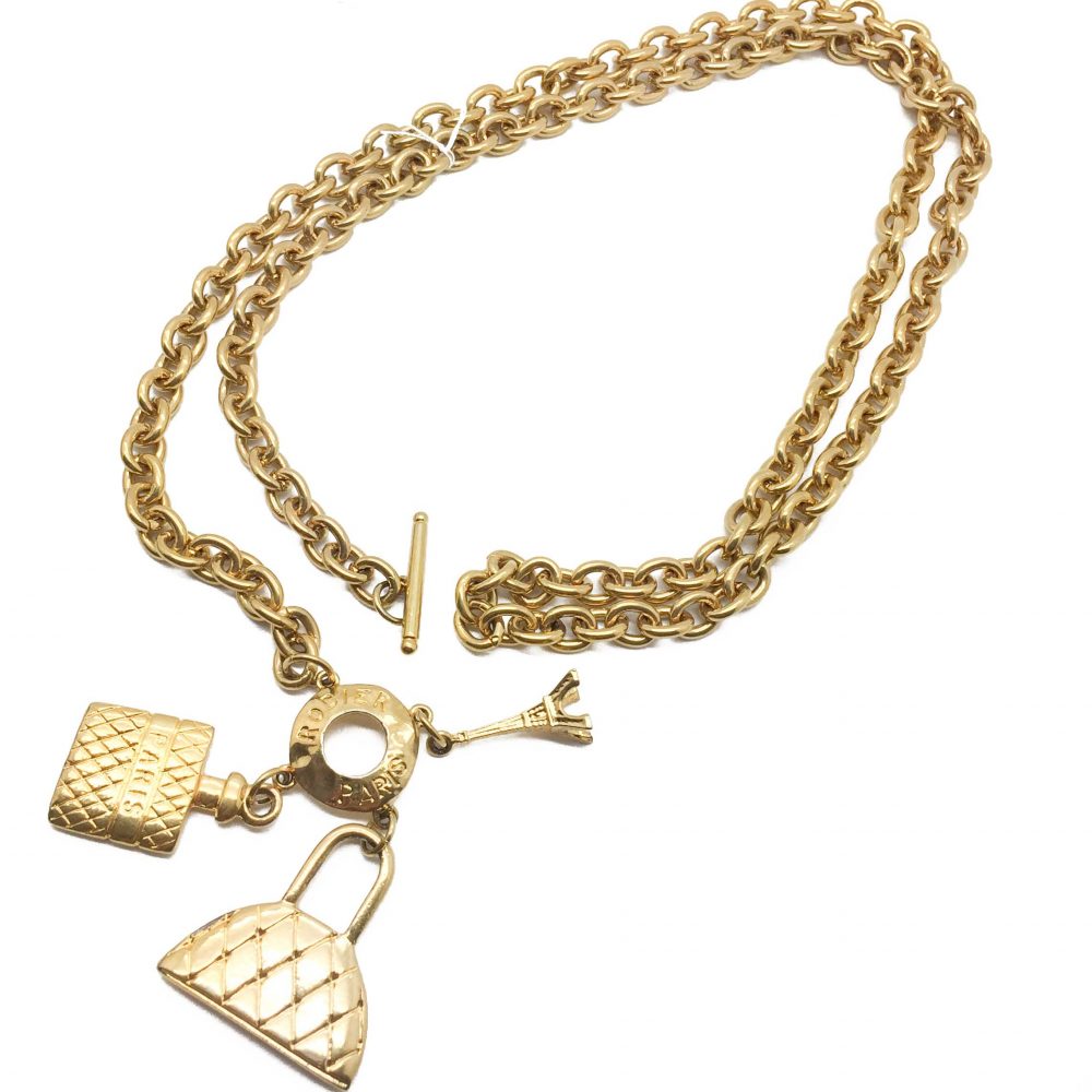 Rodier Paris, Vintage Jewelry, Vintage Jewellery, Vintage Necklace, Charm Necklace, Statement Vintage Necklace, French Jewellery