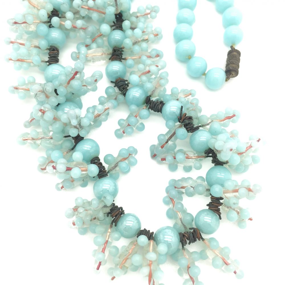 Turqquoise Glass Necklace, Vintage Costume Jewellery, Vintage Jewellery, Vintage Jewelry, Jewellery Shop, Costume Jewellery, Vintage Costume Jewellery