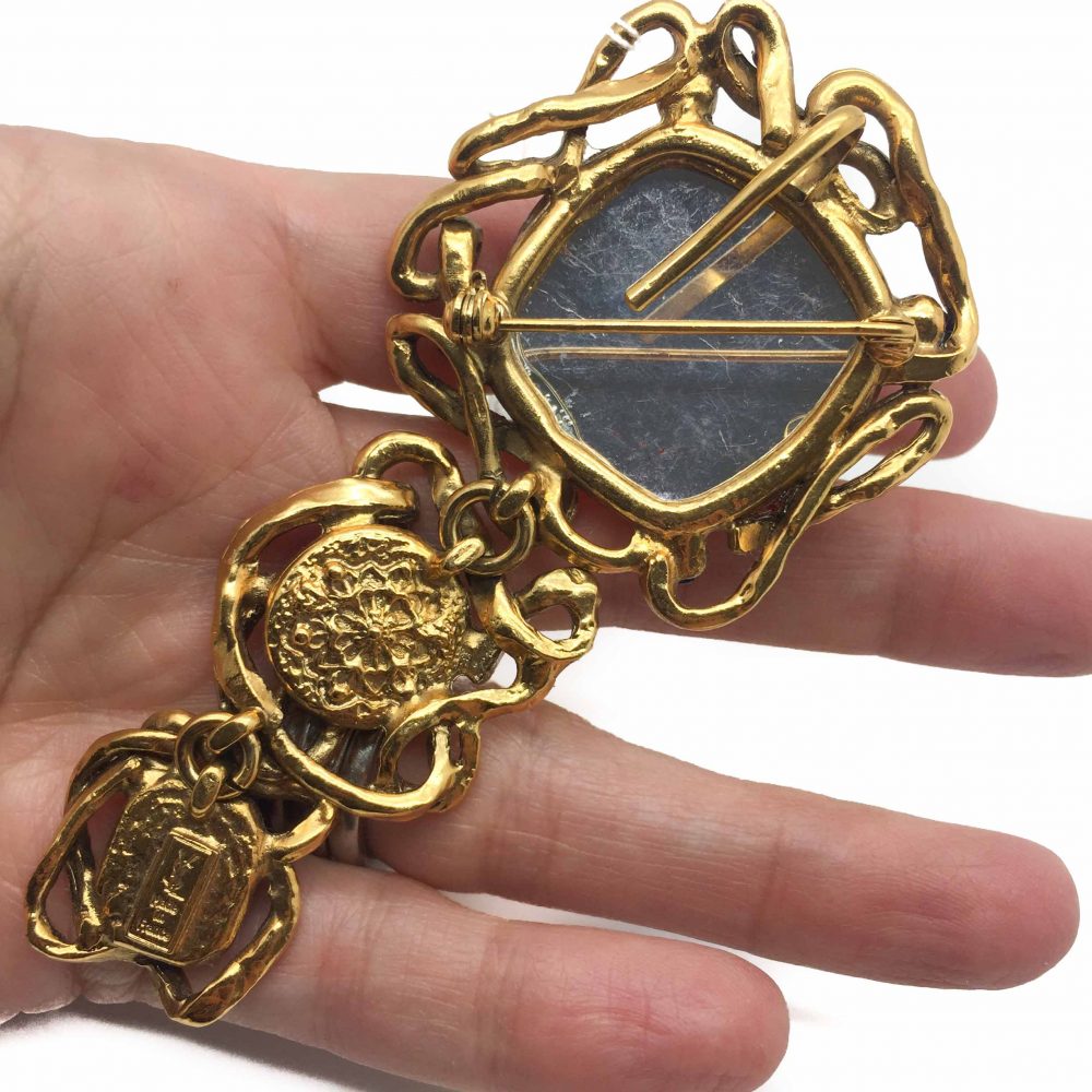 YSL Vintage Pendant Brooch, YSL jewellery, YSL brooch, Vintage YSL, Vintage Costume Jewellery, Vintage Jewellery, Vintage Necklace, Vintage Jewelry, Jewellery Shop, Costume Jewellery, Vintage Costume Jewellery