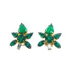IMG_4673(1) Emerald Flower Earrings, Vintage earrings, vintage jewellery, emerald green