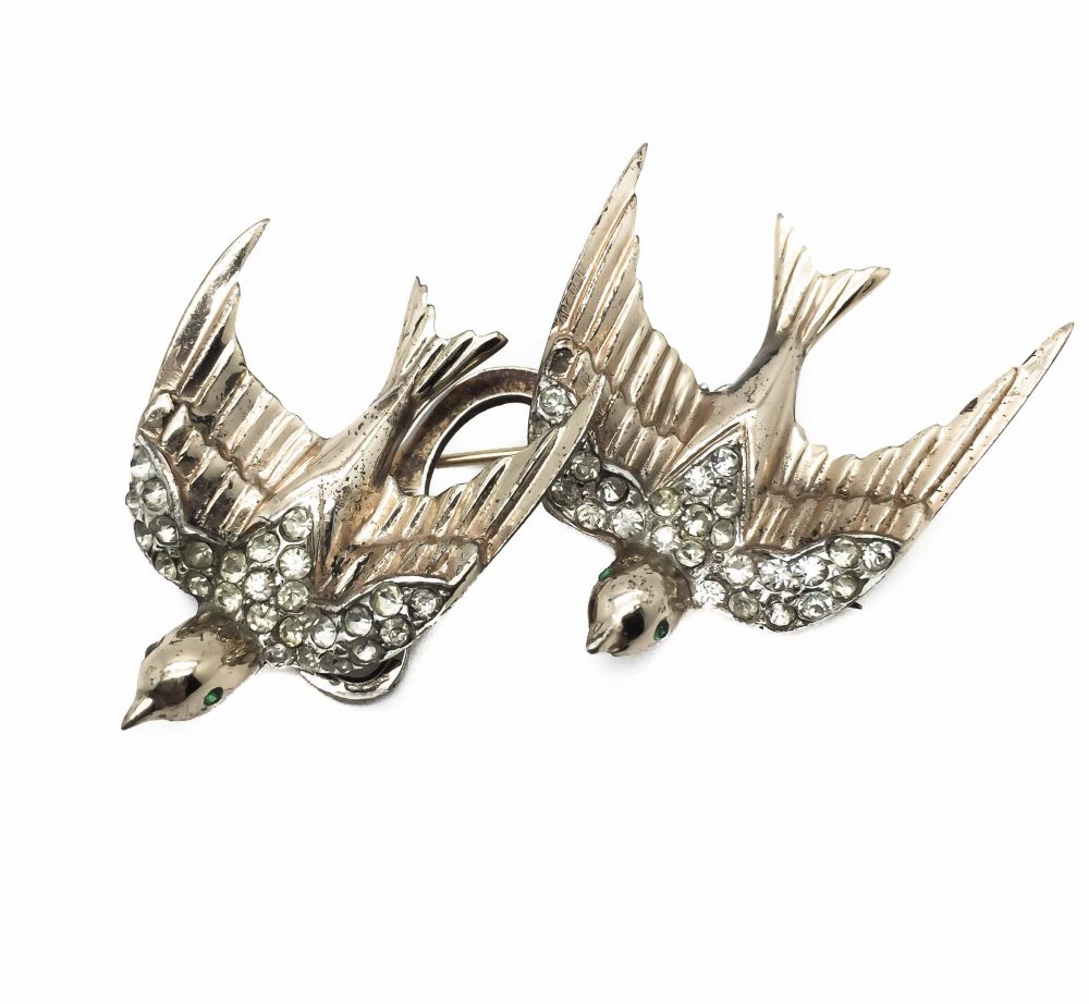 Coro Duette 1940s Swallow , Coro Jewellery, Duette,Vintage Costume Jewellery, Vintage Jewellery, Vintage Necklace, Vintage Jewelry, Jewellery Shop, Costume Jewellery, Vintage Costume Jewellery