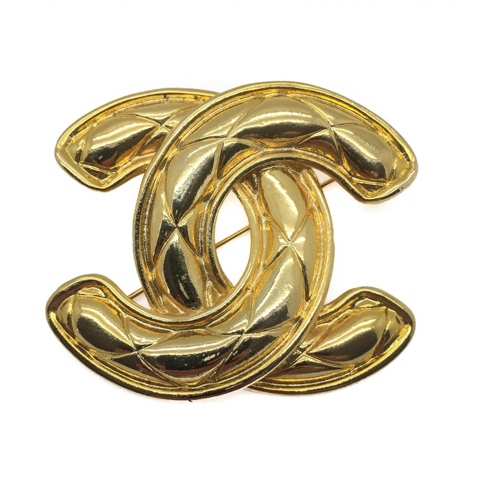 Chanel CC Logo Brooch 1980s