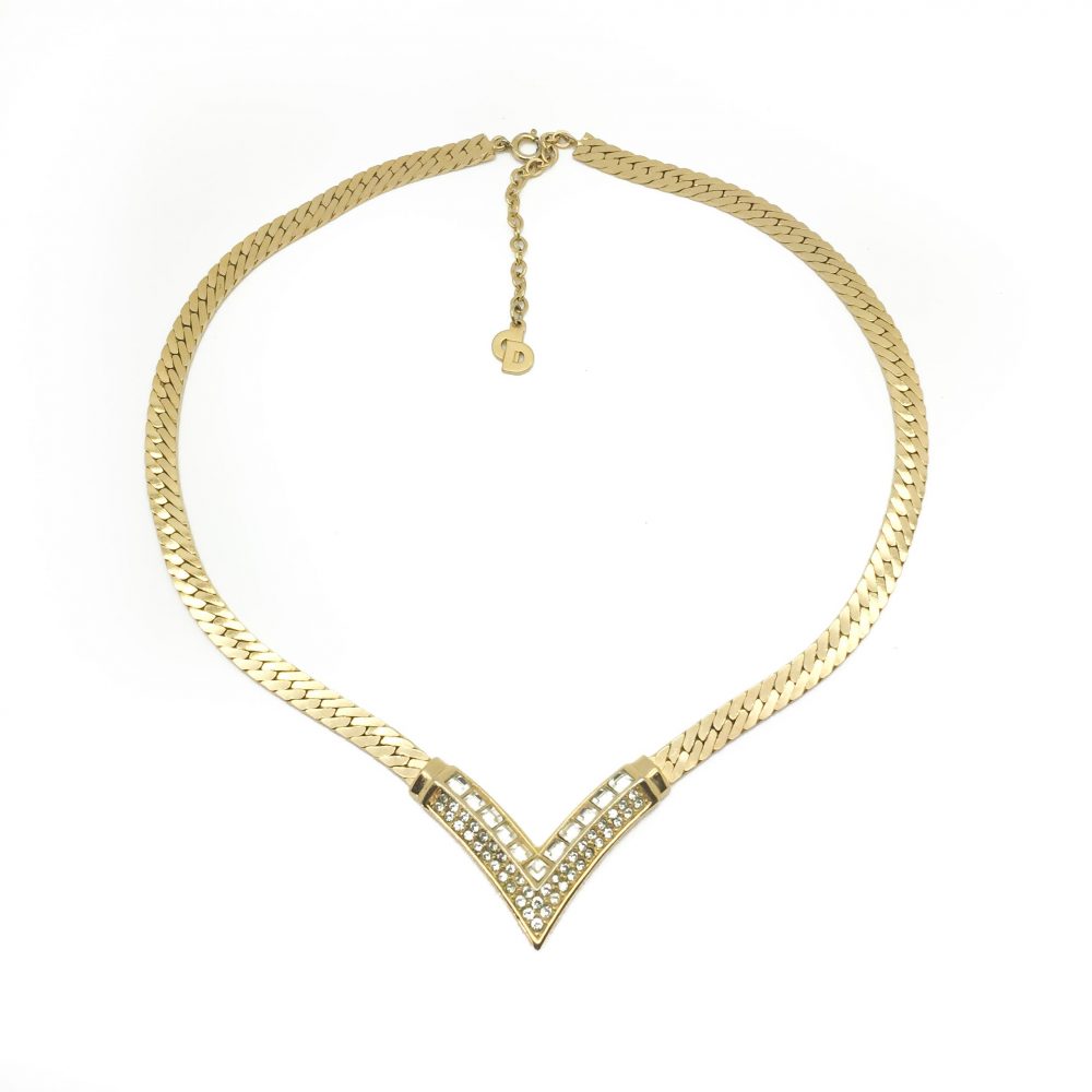 Vintage Dior V Necklace