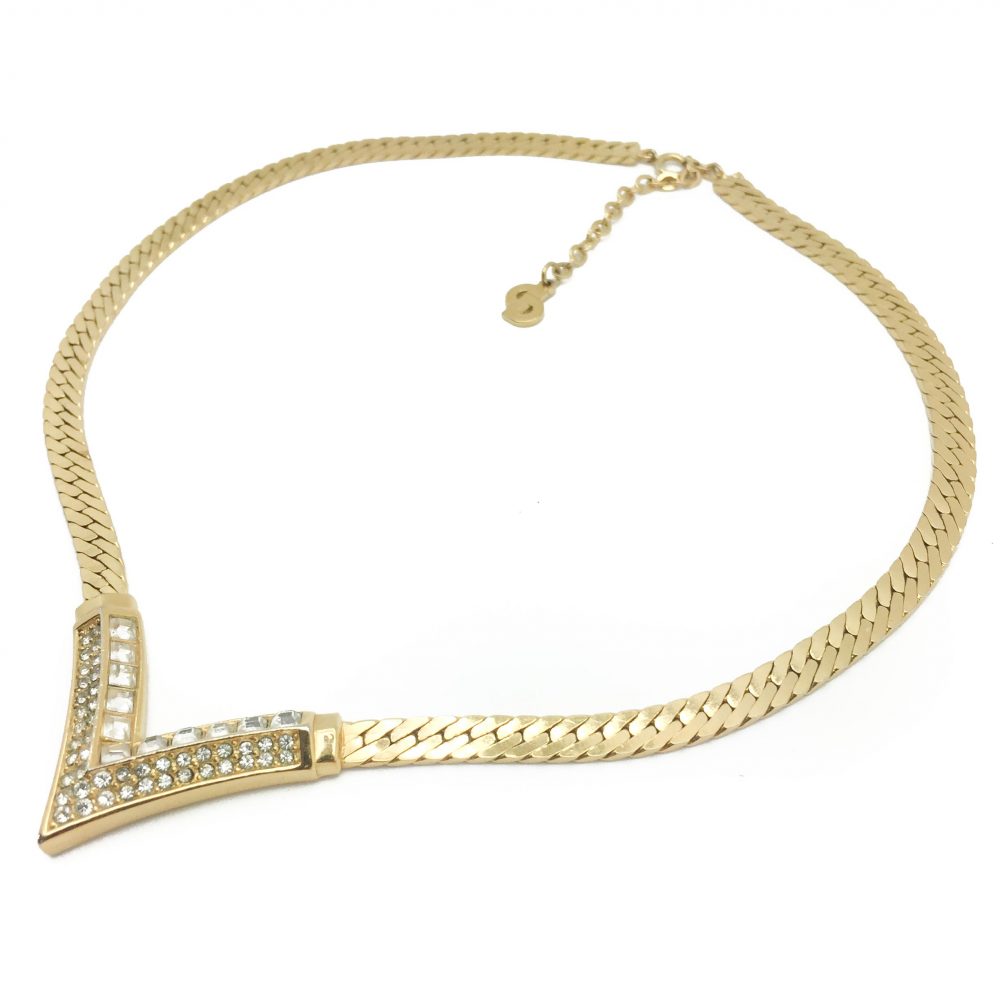 Vintage Dior V Necklace