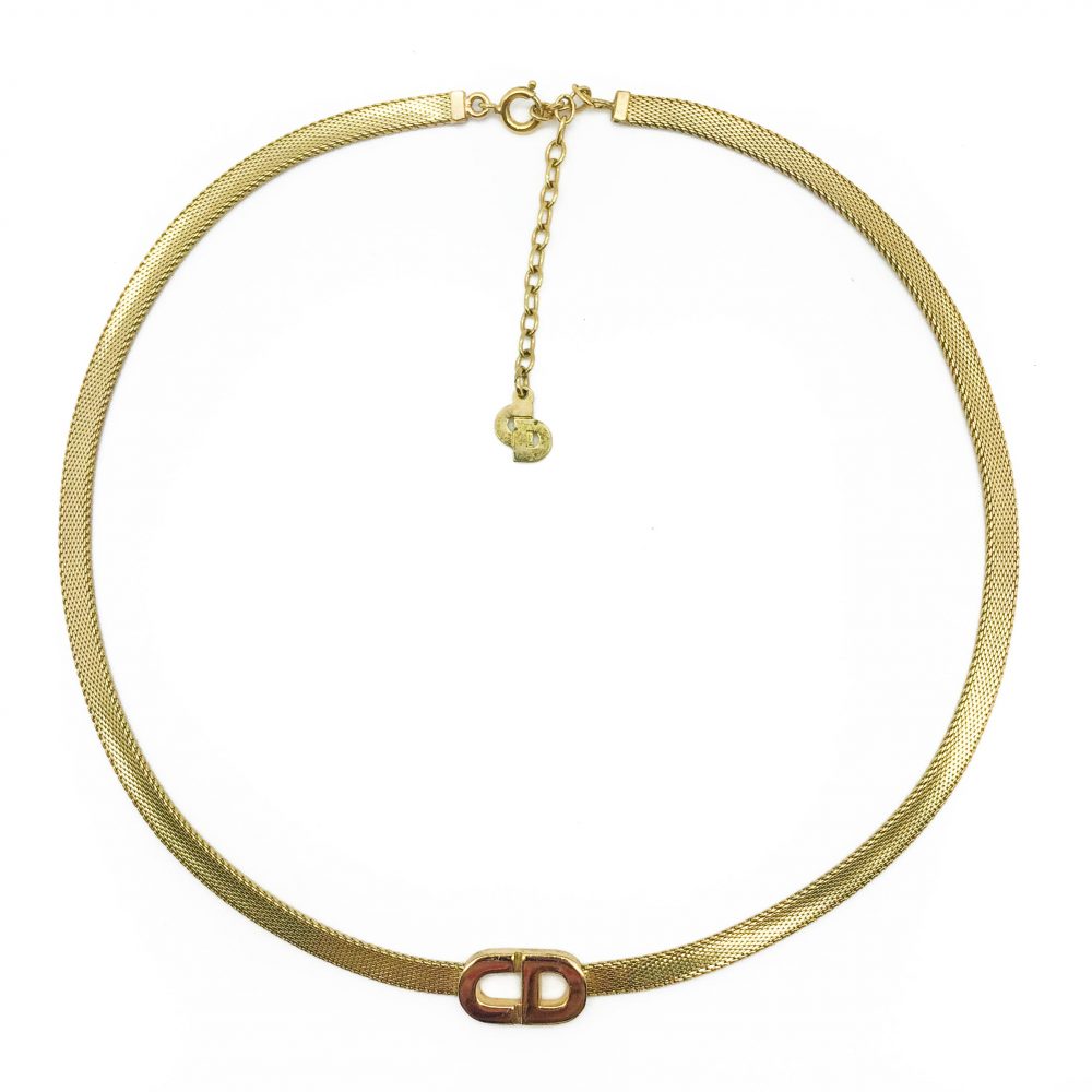 Vintage Dior CD Logo Necklace