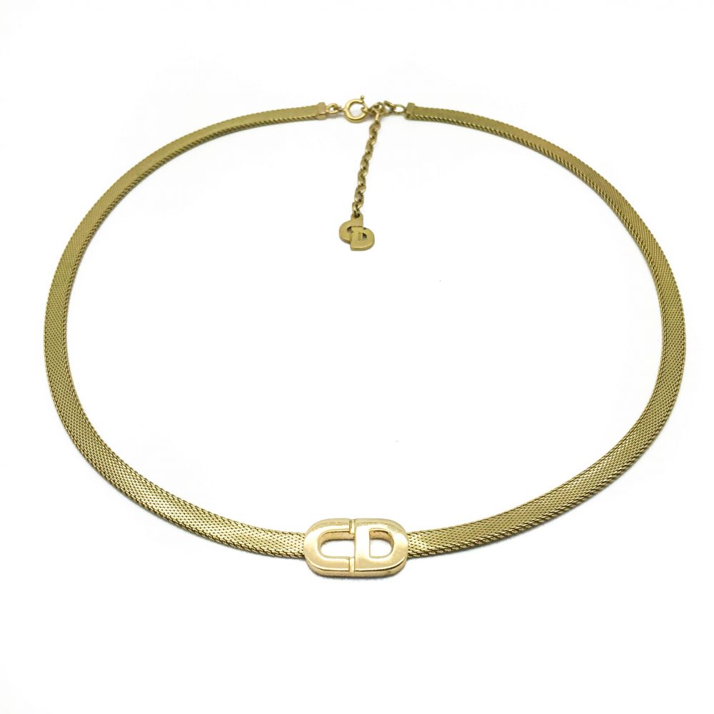 Vintage Dior CD Logo Necklace