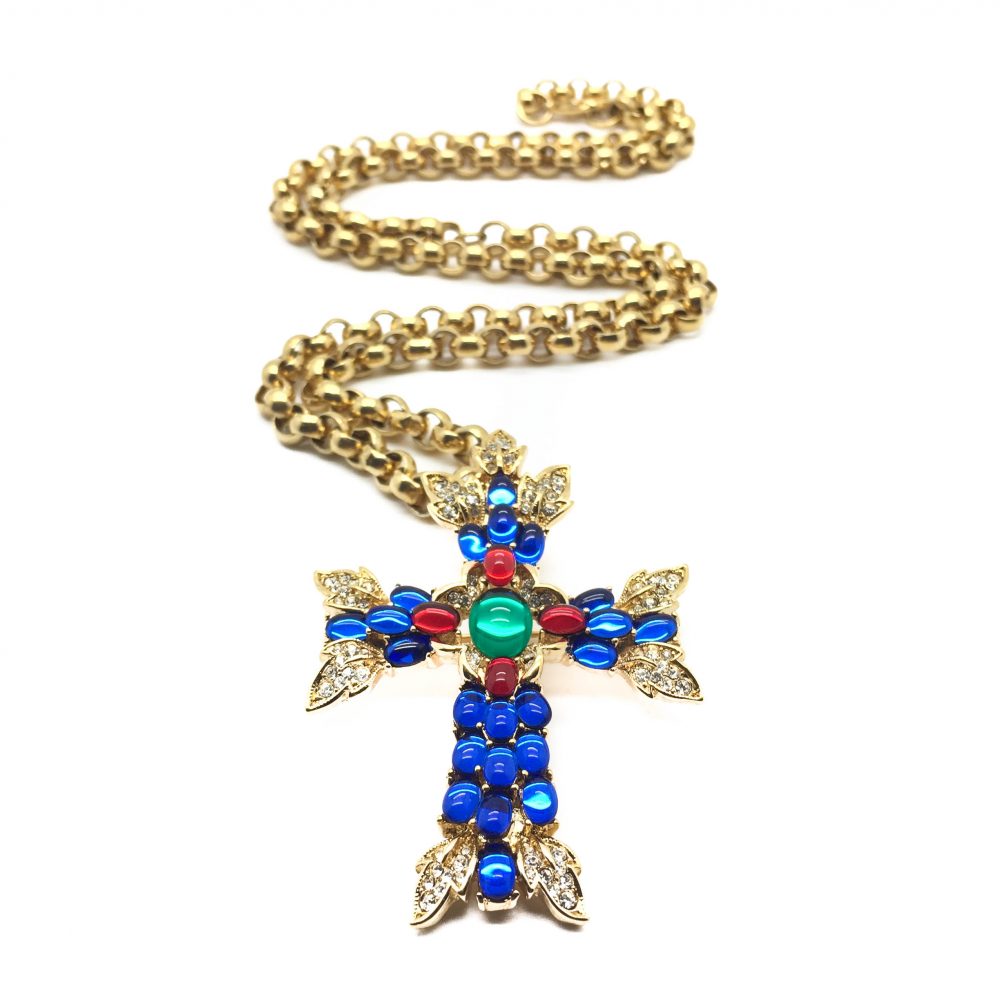 Vintage Costume Jewellery Trifari Moghul Cross