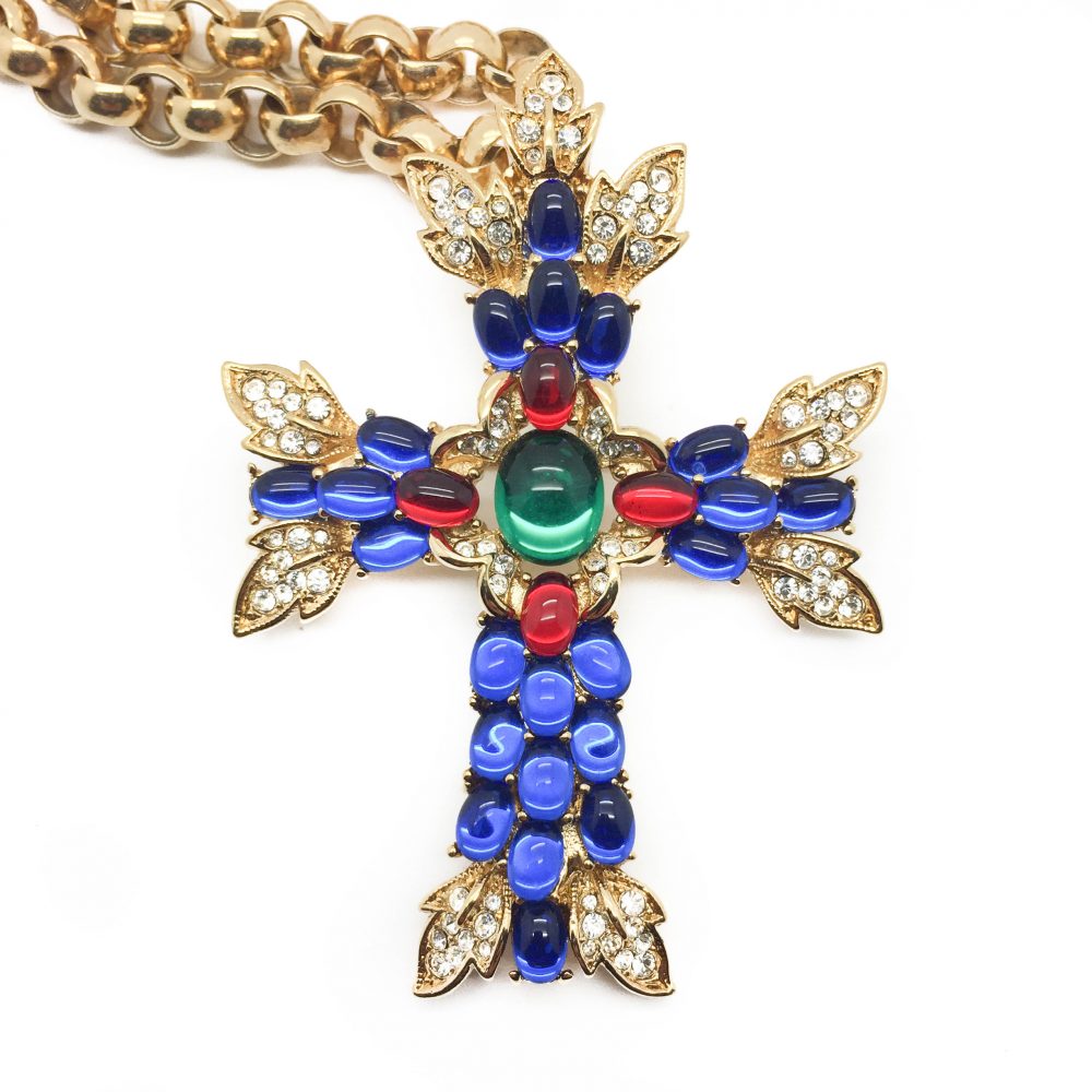 Vintage Costume Jewellery Trifari Moghul Cross