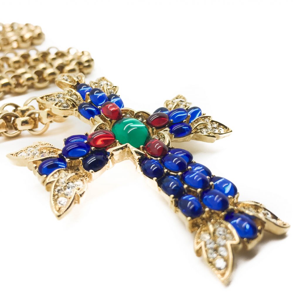 Vintage Costume Jewellery Trifari Moghul Cross
