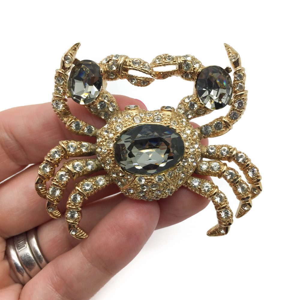 Vintage Costume Jewellery Ciner Crab Brooch
