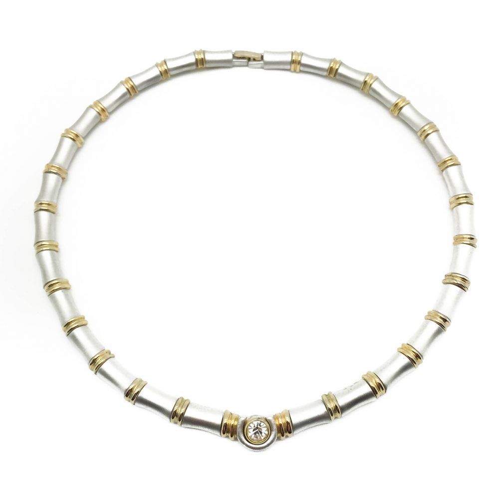 Vintage Costume Jewellery Bamboo Style Necklace