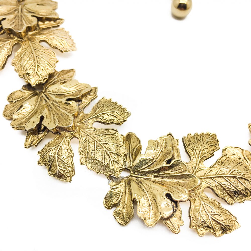Vintage Costume Jewellery Leaf Necklace