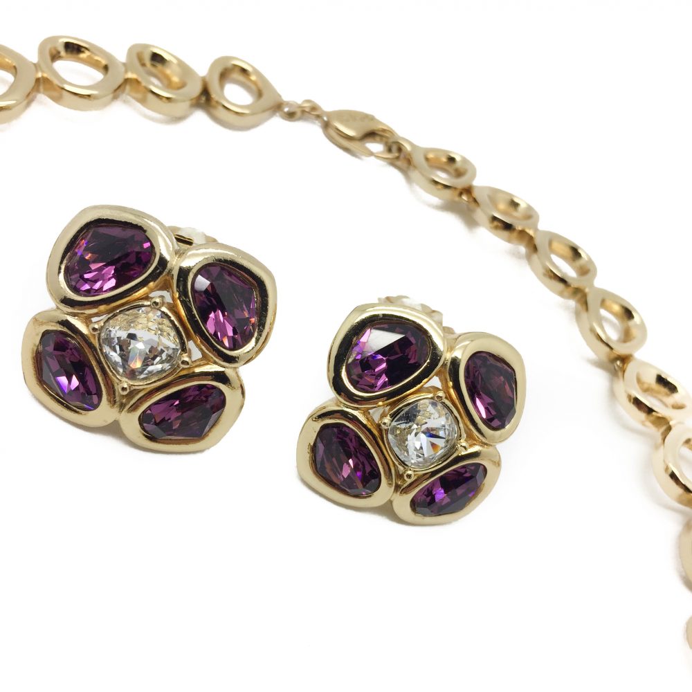Vintage Costume Jewellery Dior Necklace Earrings