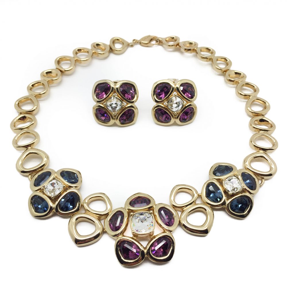 Vintage Costume Jewellery Dior Necklace Earrings