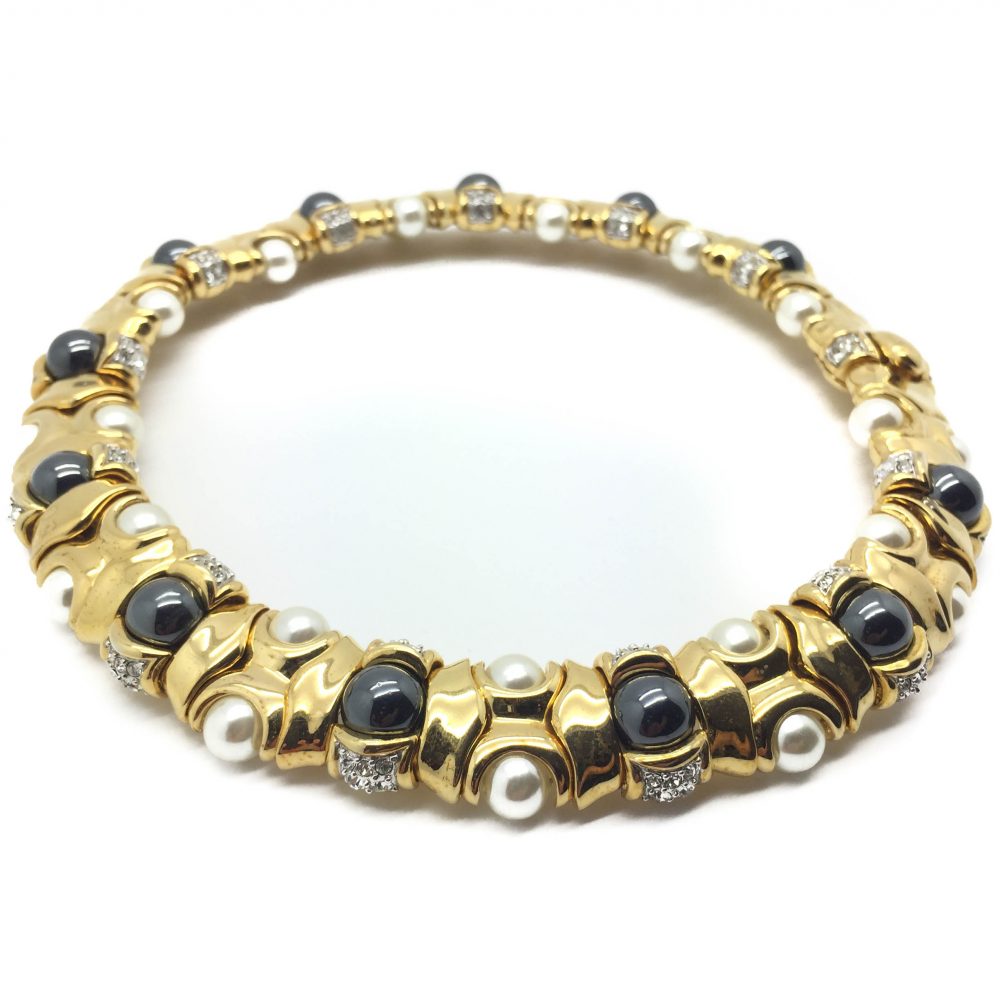 Vintage Costume Jewellery Pearl Collar
