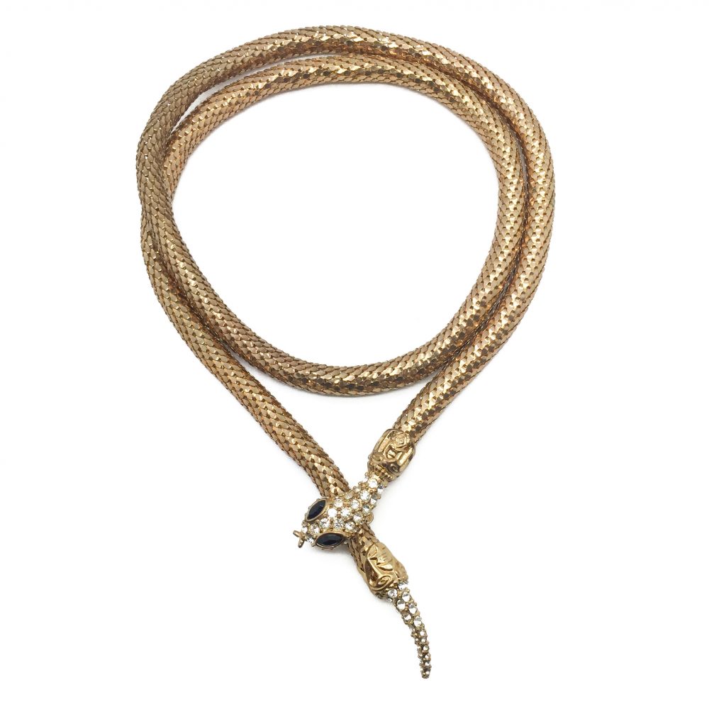 Vintage Snake Necklace, Snake Jewellery, Vintage Jewellery, Vintage Necklace, Lariat, Jennifer gibson Jewellery
