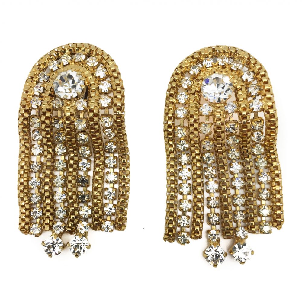 1980s tassel earrings, vintage jewellery, vintage costume jewellery, luxury jewellery