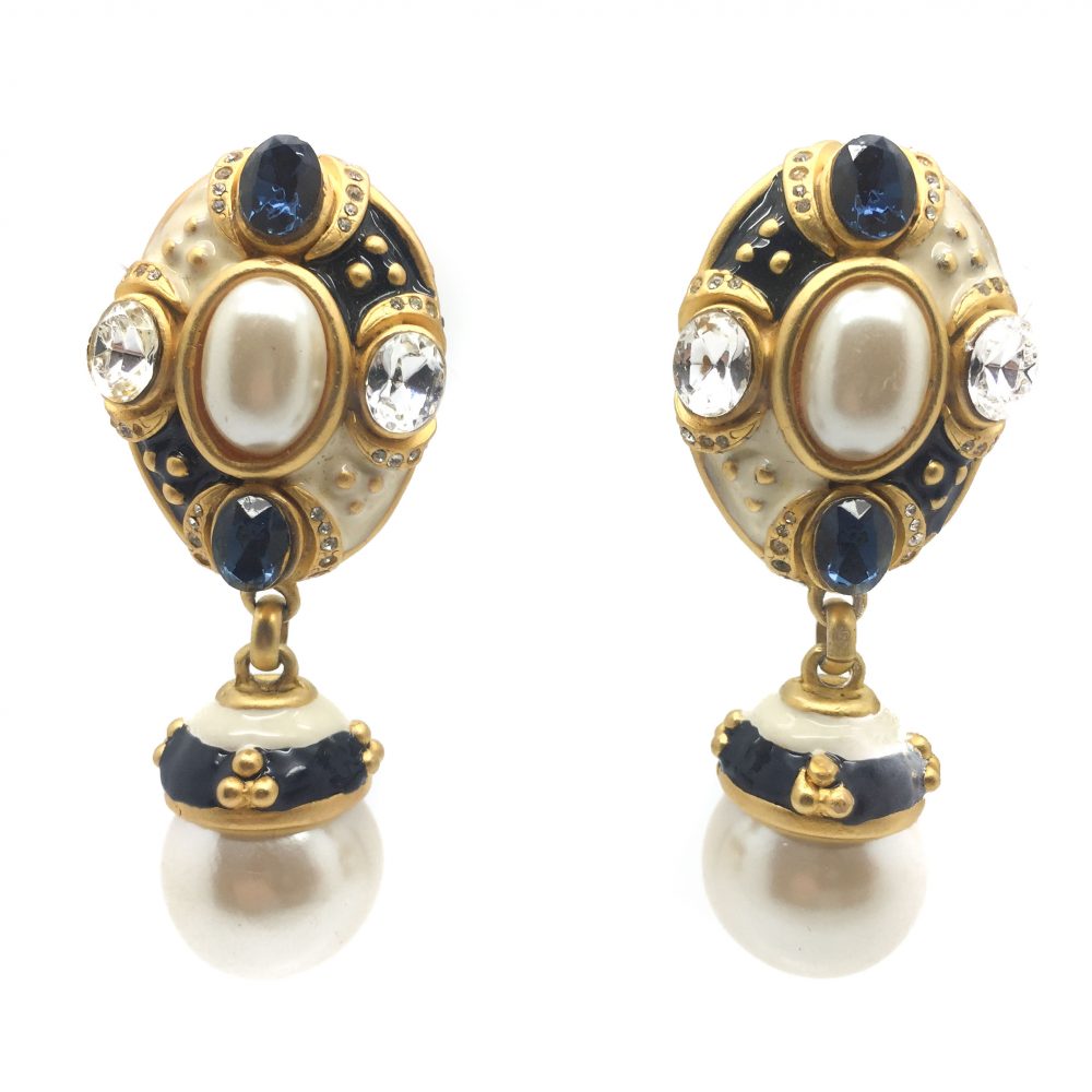 Pearl drop earrings vintage
