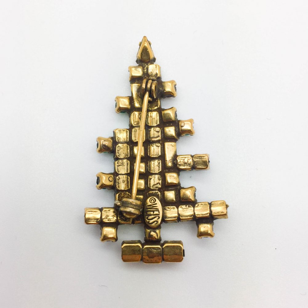 Vintage Weiss Christmas Tree Brooch
