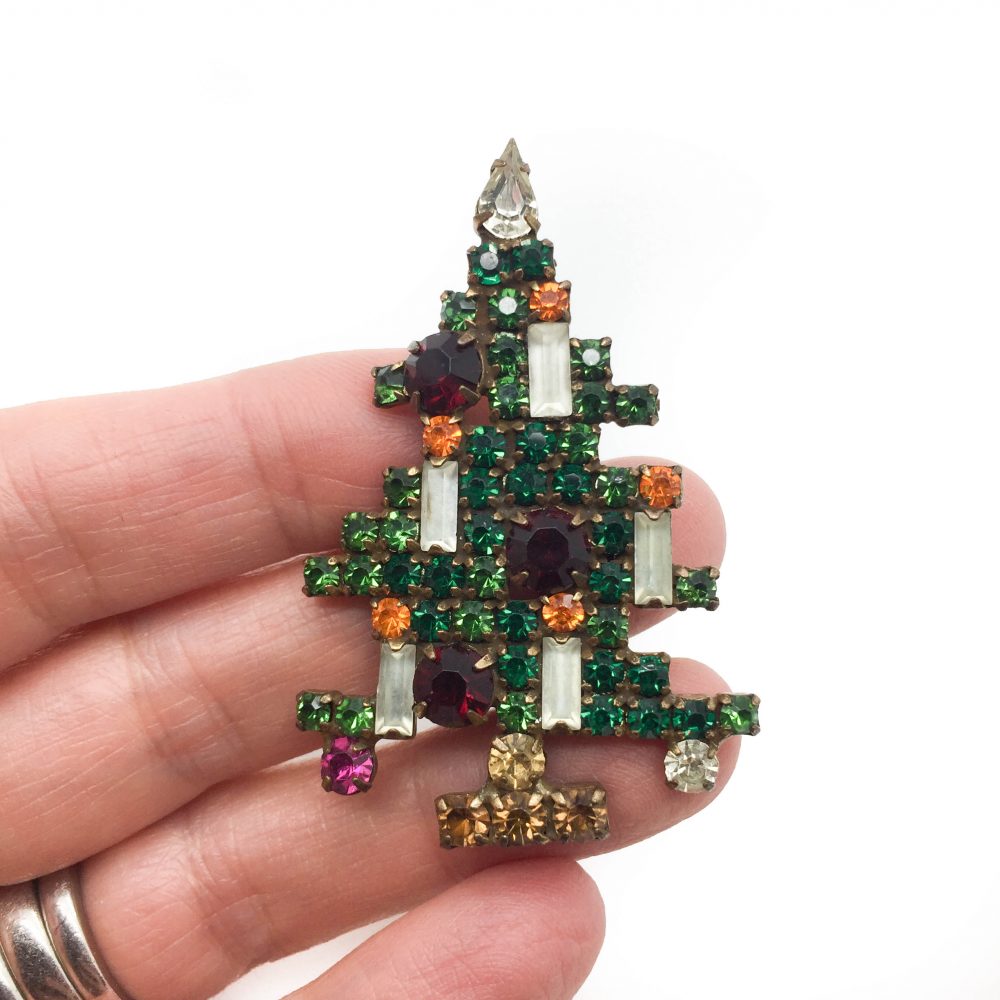 Vintage Weiss Christmas Tree Brooch