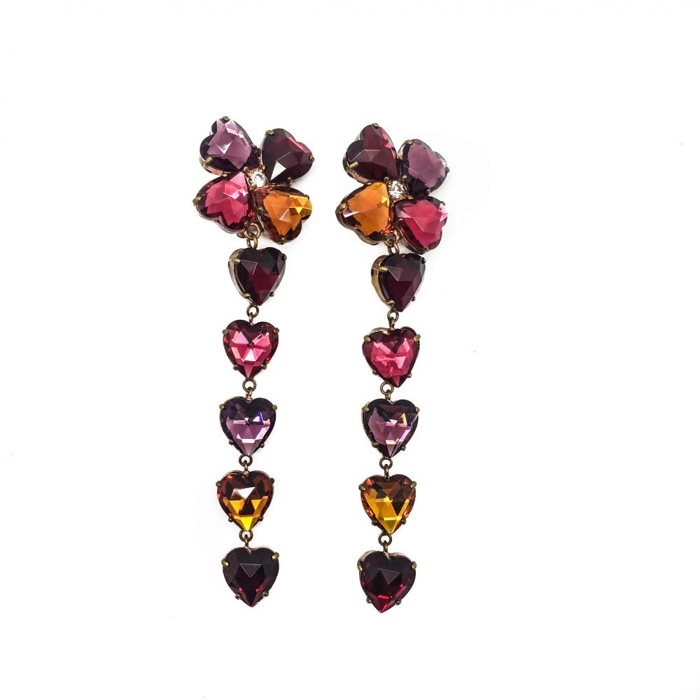 1980s YSL Heart Earrings