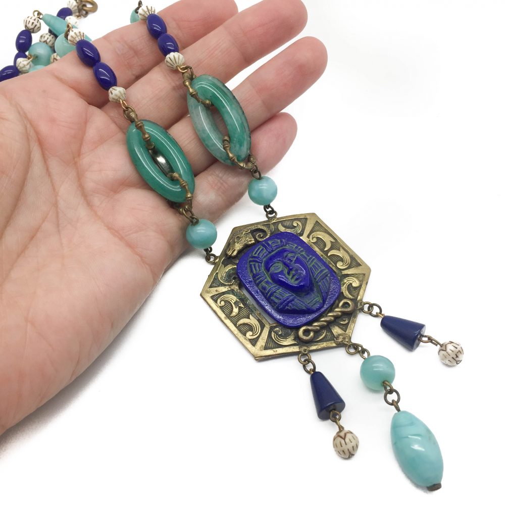 1930s Czech Egyptian Revival Necklace