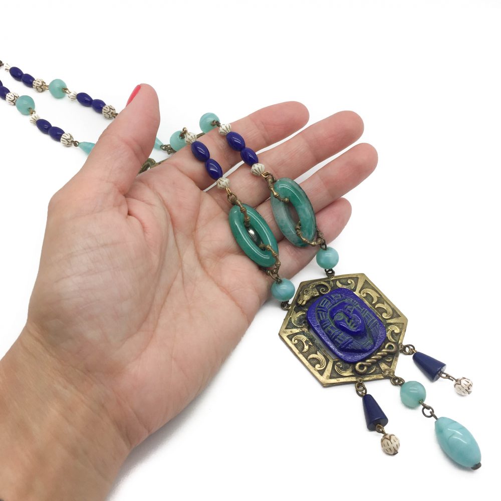 1930s Czech Egyptian Revival Necklace