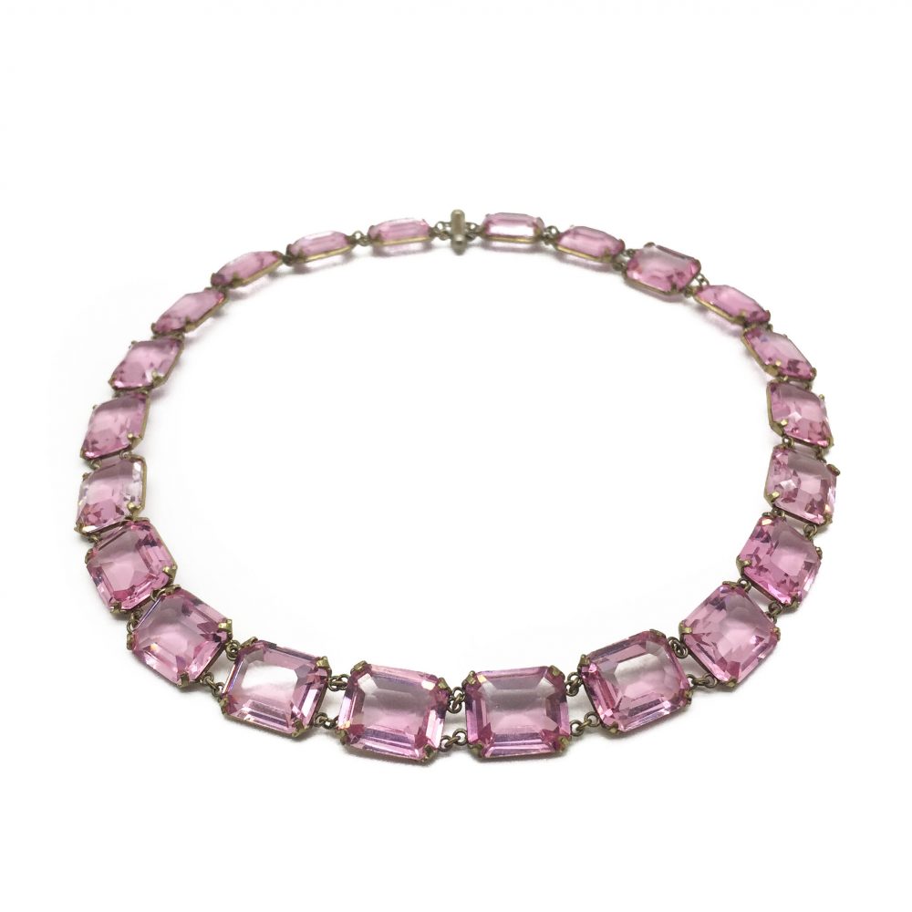 Antique Rivière Pink Paste Necklace