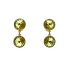 IMG_3680 1980s Rivoli Acid Yellow Drop Earrings