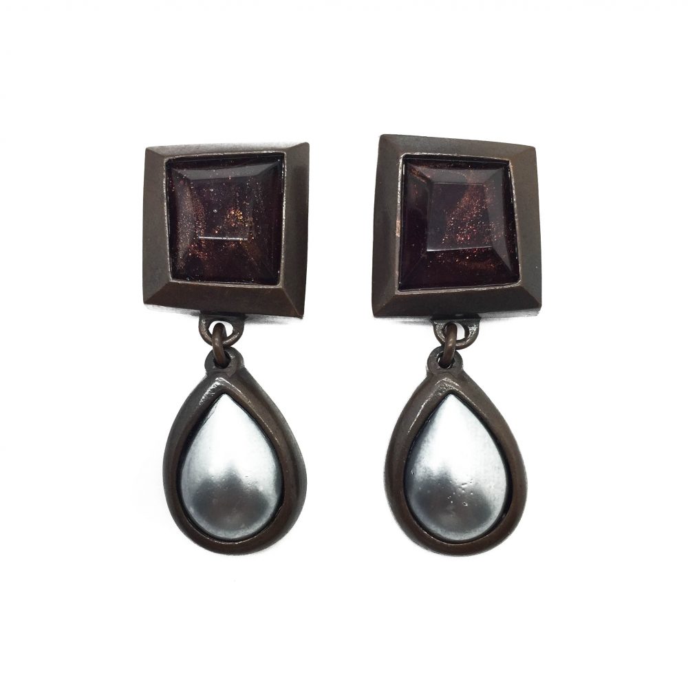1980s Yves Saint Laurent YSL Art Drop Earrings