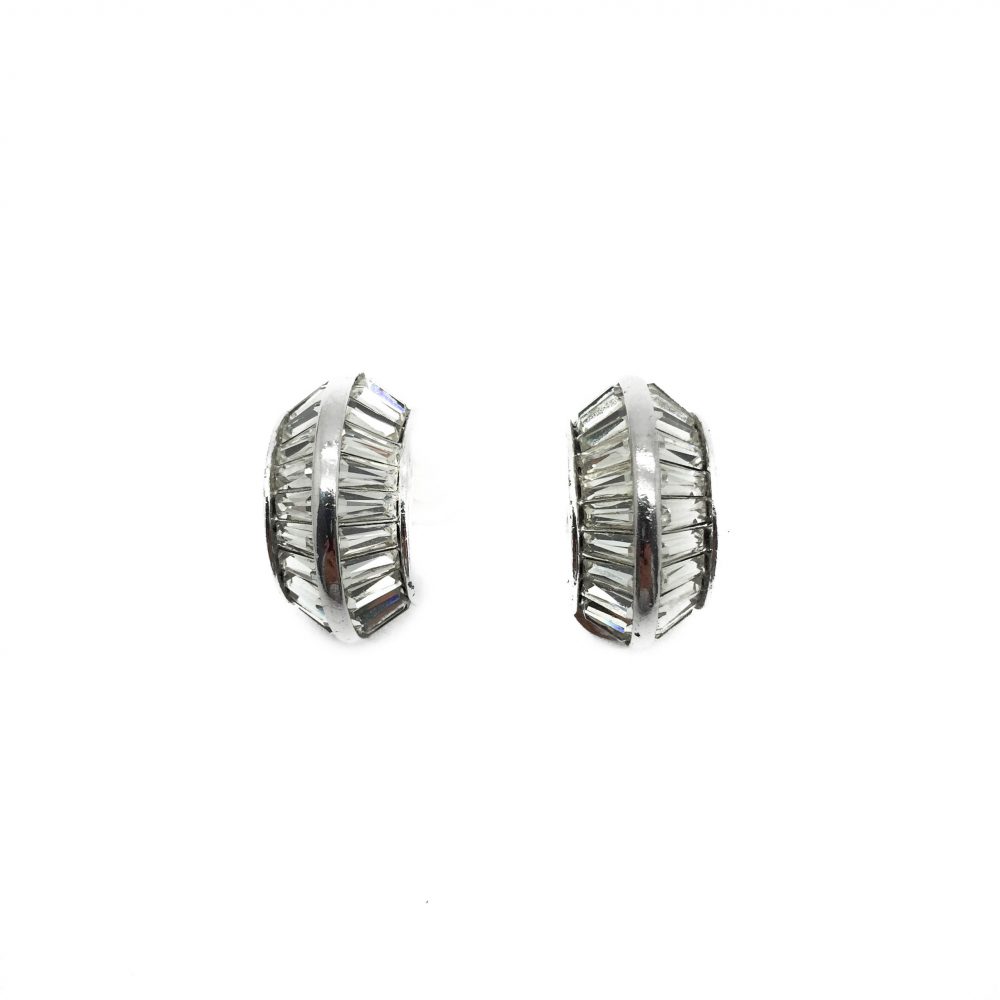 1940s Pennino Crystal Deco Earrings