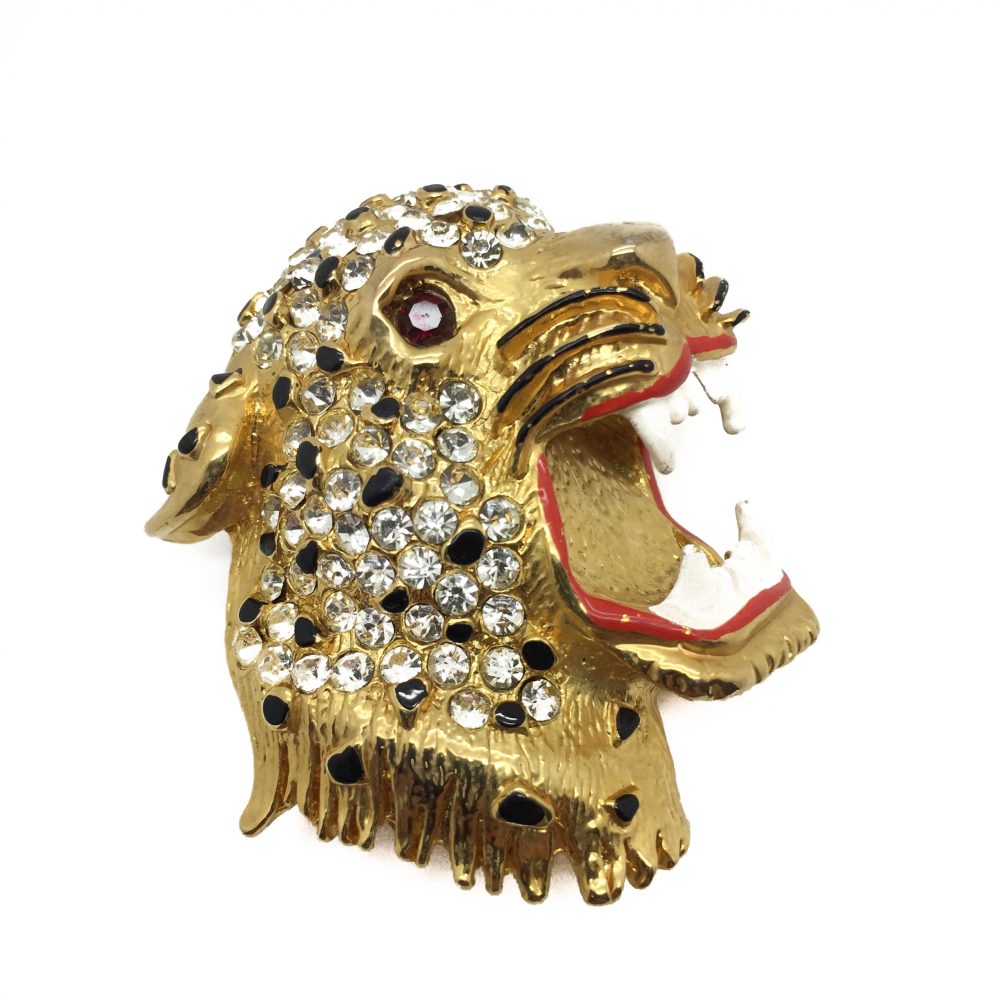 1980s Big Cat Leopard Brooch