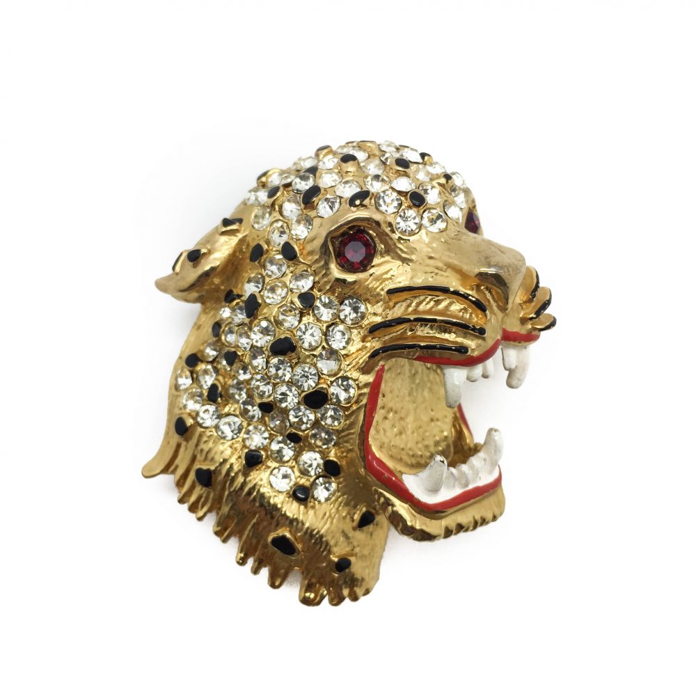 1980s Big Cat Leopard Brooch